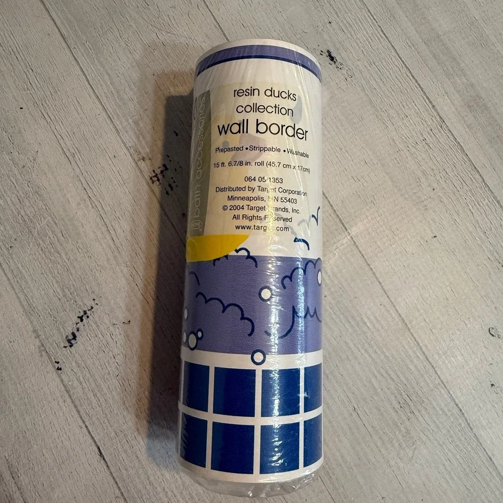 Bath accessories Target 2004 resin duck wallpaper border 15ft one roll NEW